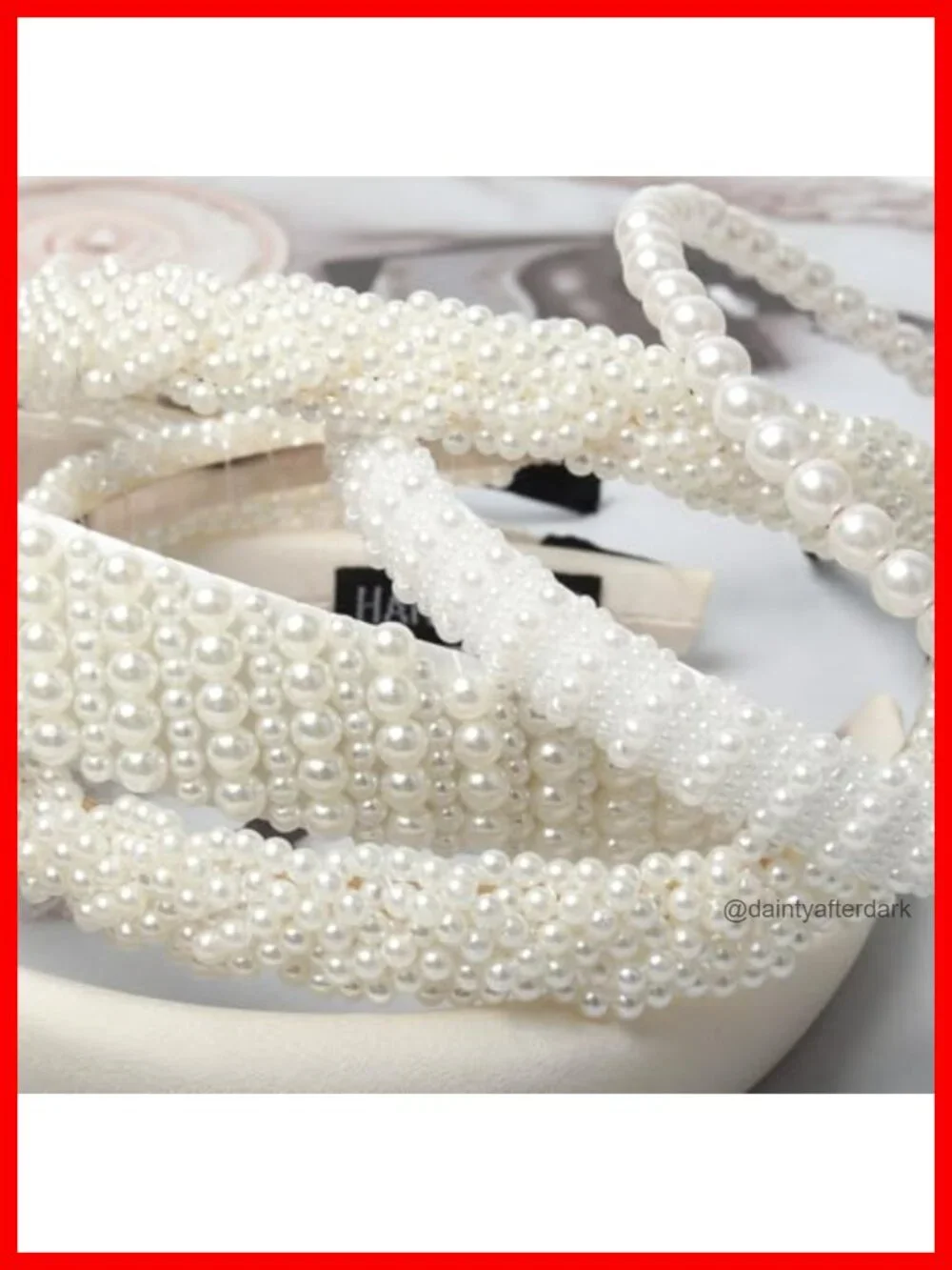 5 Pack Faux Pearls Headband Set - Wedding Hair Accessories